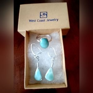 West Coast Jewelry - Larimar Set from Dominican Republic - rare gemstone